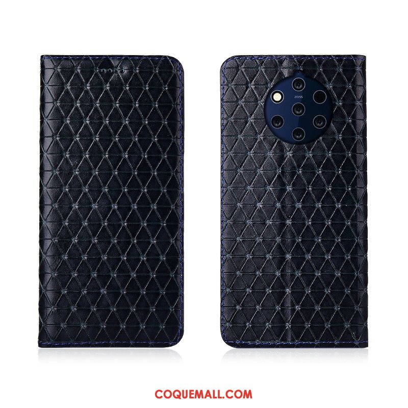 Étui Nokia 9 Pureview Fluide Doux Plaid En Cuir, Coque Nokia 9 Pureview Incassable Silicone Braun