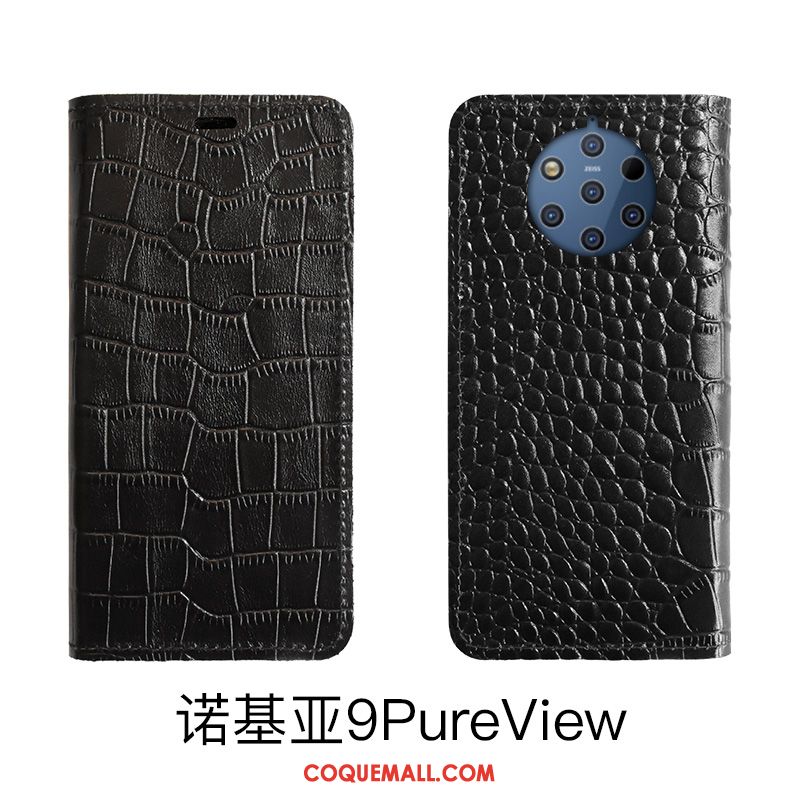 Étui Nokia 9 Pureview Incassable Cuir Protection, Coque Nokia 9 Pureview Téléphone Portable En Cuir