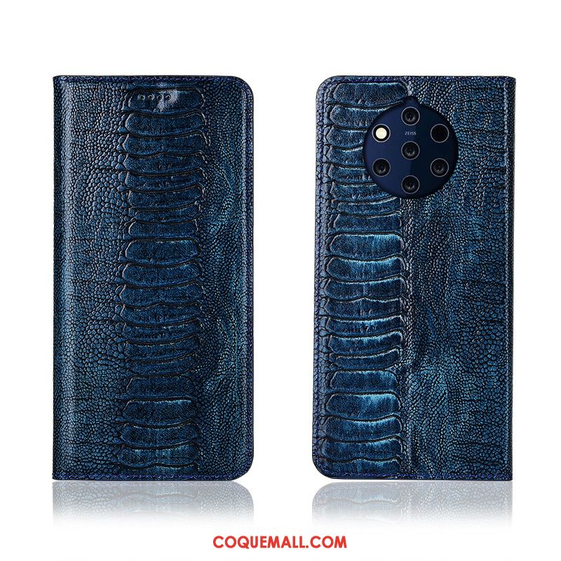 Étui Nokia 9 Pureview Incassable En Cuir Clamshell, Coque Nokia 9 Pureview Oiseau Protection