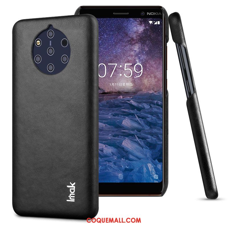 Étui Nokia 9 Pureview Noir Protection Cuir, Coque Nokia 9 Pureview Difficile Carte