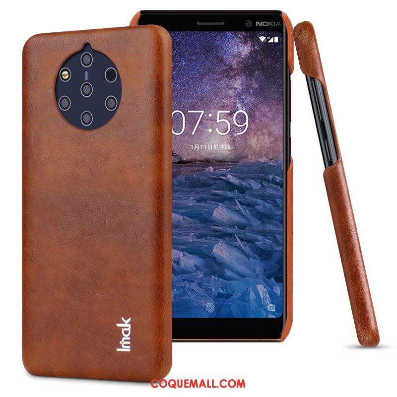 Étui Nokia 9 Pureview Noir Protection Cuir, Coque Nokia 9 Pureview Difficile Carte