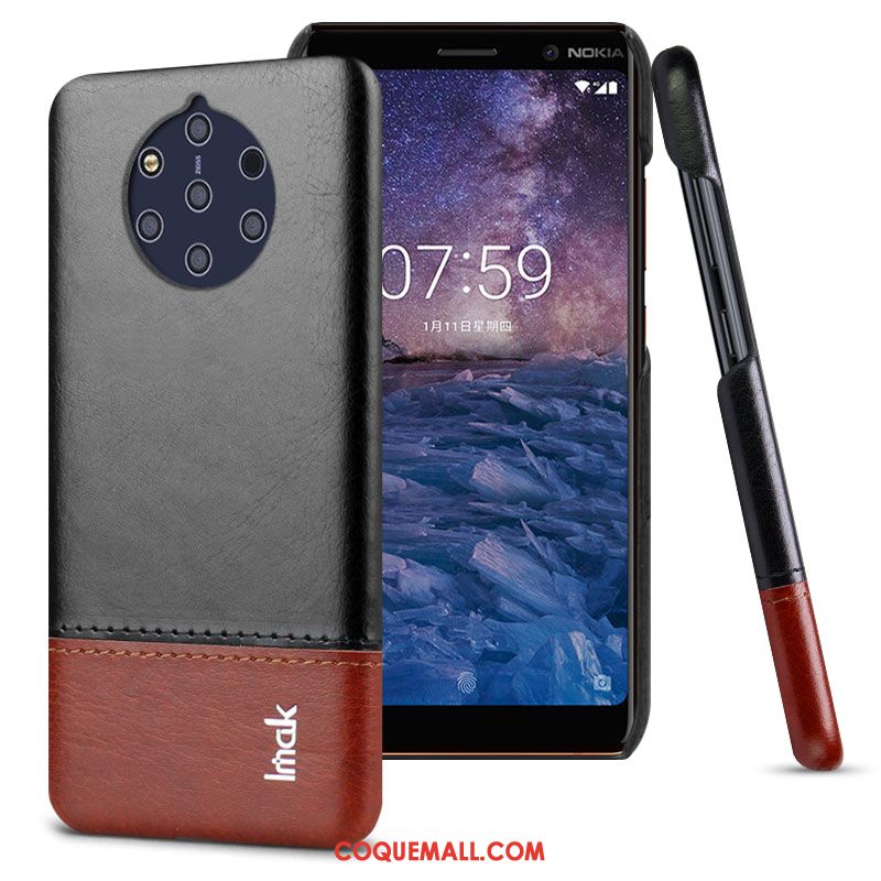 Étui Nokia 9 Pureview Noir Protection Cuir, Coque Nokia 9 Pureview Difficile Carte