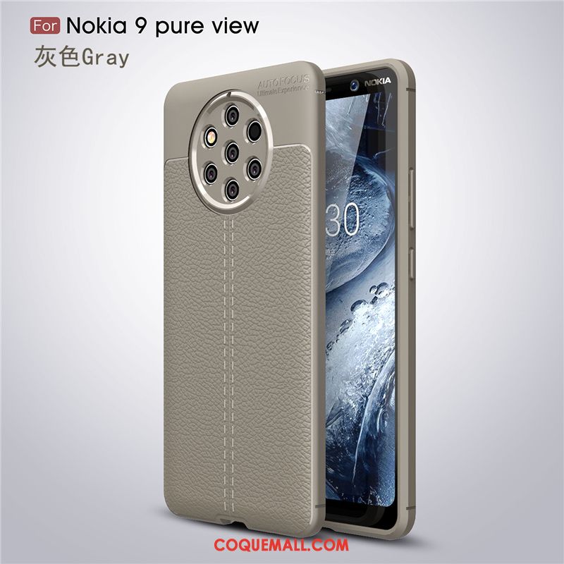 Étui Nokia 9 Pureview Nouveau Anneau Mode, Coque Nokia 9 Pureview Bleu Personnalité