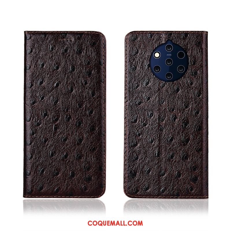 Étui Nokia 9 Pureview Silicone Cuir Véritable Nouveau, Coque Nokia 9 Pureview Clamshell Protection