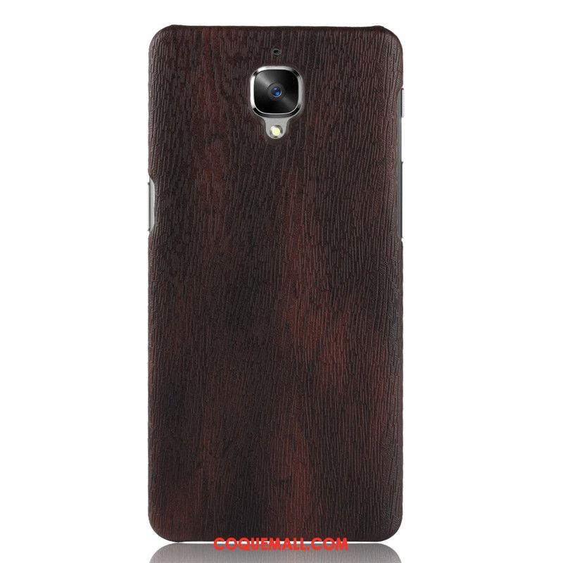 Étui Oneplus 3 Créatif Téléphone Portable Grain De Bois, Coque Oneplus 3 Violet Difficile