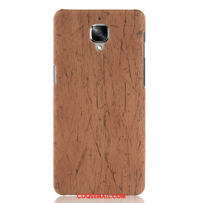 Étui Oneplus 3 Créatif Téléphone Portable Grain De Bois, Coque Oneplus 3 Violet Difficile