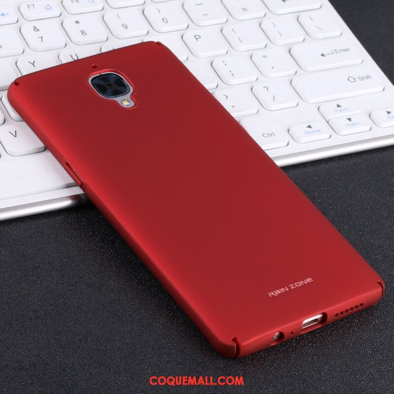 Étui Oneplus 3 Délavé En Daim Violet Tendance, Coque Oneplus 3 Trois Défenses Rouge