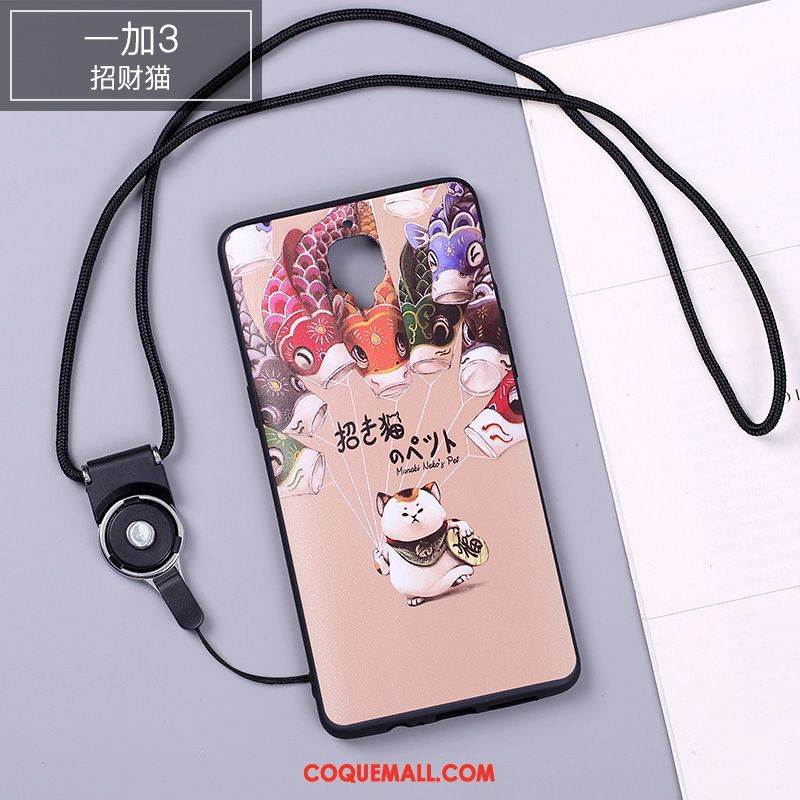 Étui Oneplus 3 Fluide Doux Incassable Rose, Coque Oneplus 3 Téléphone Portable Dessin Animé