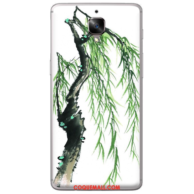 Étui Oneplus 3 Peinture Téléphone Portable Blanc, Coque Oneplus 3 Noir Vert