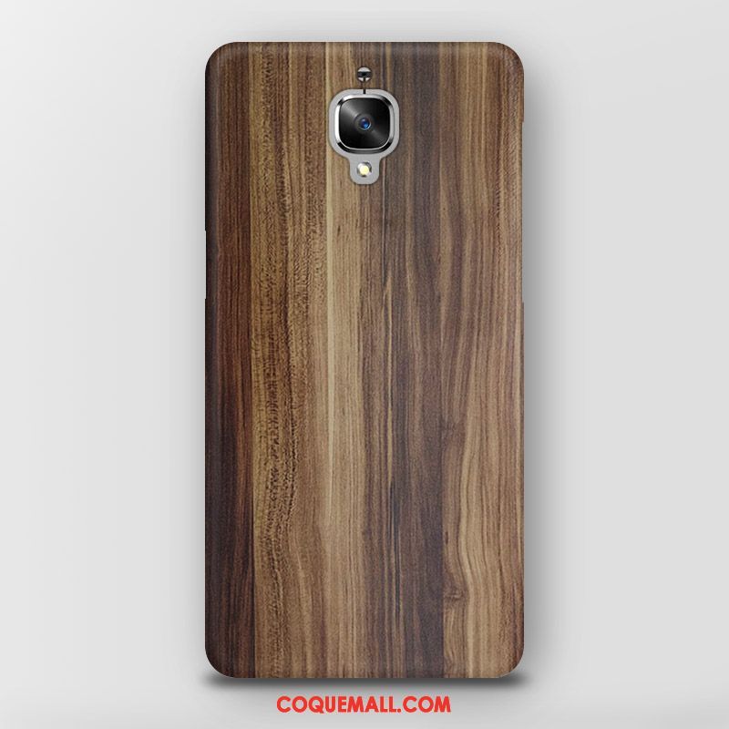 Étui Oneplus 3 Protection Tendance Délavé En Daim, Coque Oneplus 3 Téléphone Portable Grain De Bois Braun