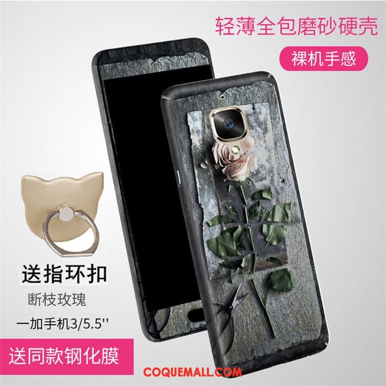 Étui Oneplus 3 Tempérer Rose Dessin Animé, Coque Oneplus 3 Téléphone Portable Protection