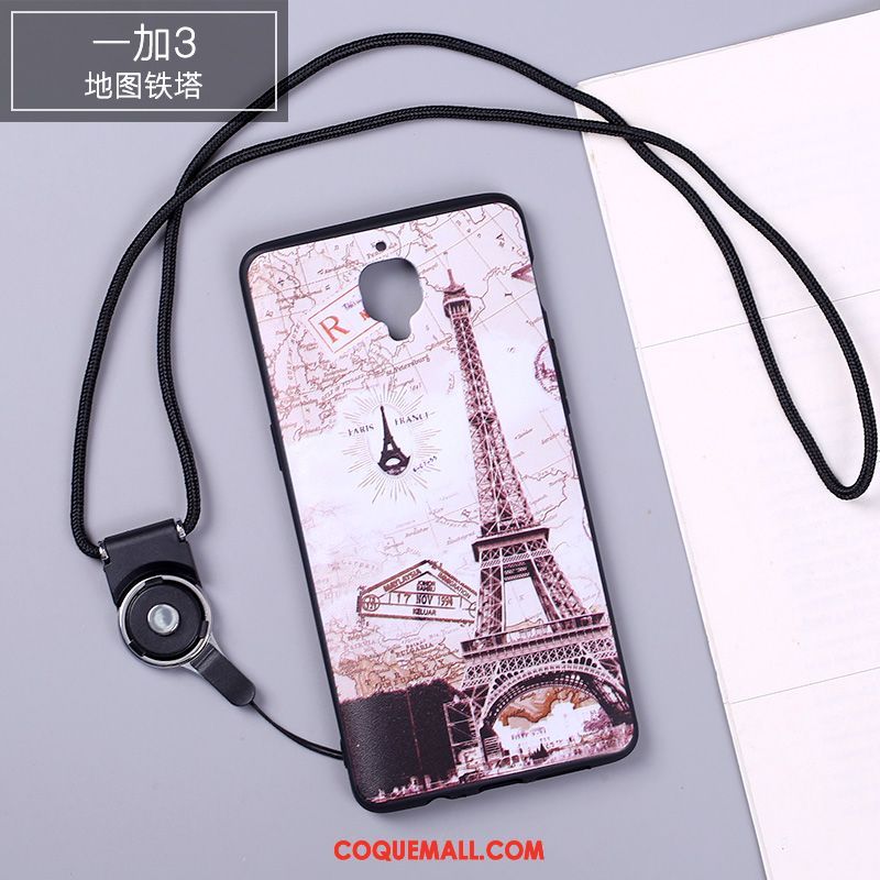 Étui Oneplus 3 Téléphone Portable Dessin Animé Fluide Doux, Coque Oneplus 3 Blanc Ornements Suspendus