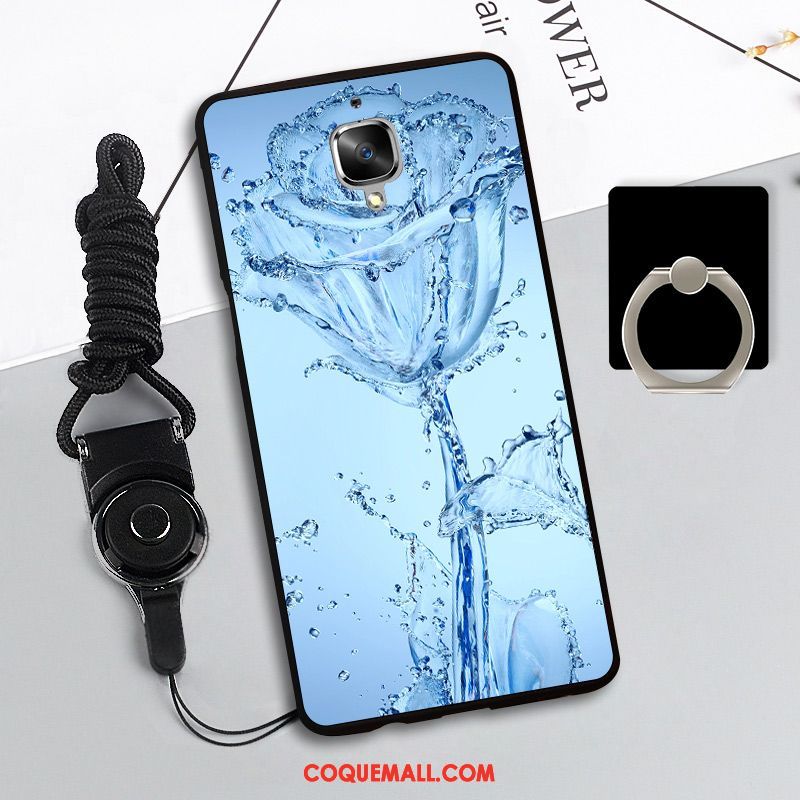 Étui Oneplus 3t Bleu Incassable Téléphone Portable, Coque Oneplus 3t Silicone Ornements Suspendus
