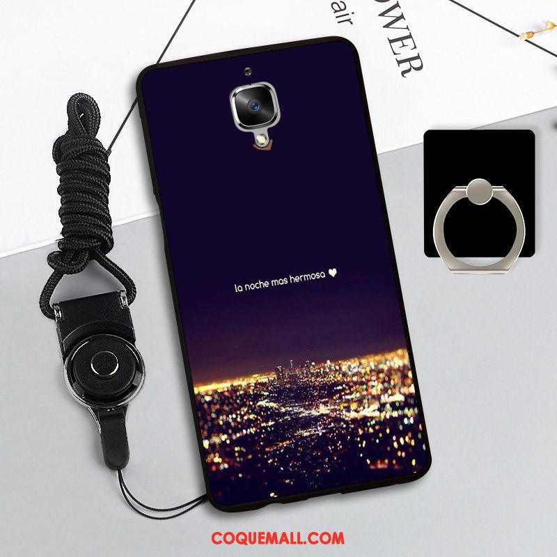 Étui Oneplus 3t Bleu Incassable Téléphone Portable, Coque Oneplus 3t Silicone Ornements Suspendus