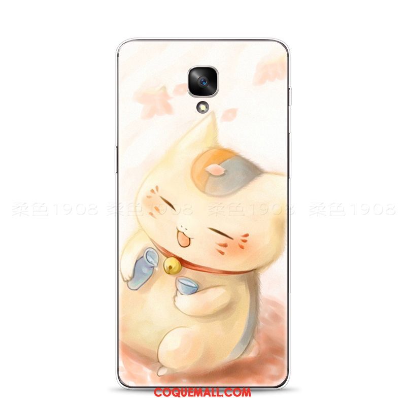 Étui Oneplus 3t Dessin Animé Fluide Doux Chat, Coque Oneplus 3t Téléphone Portable Rose