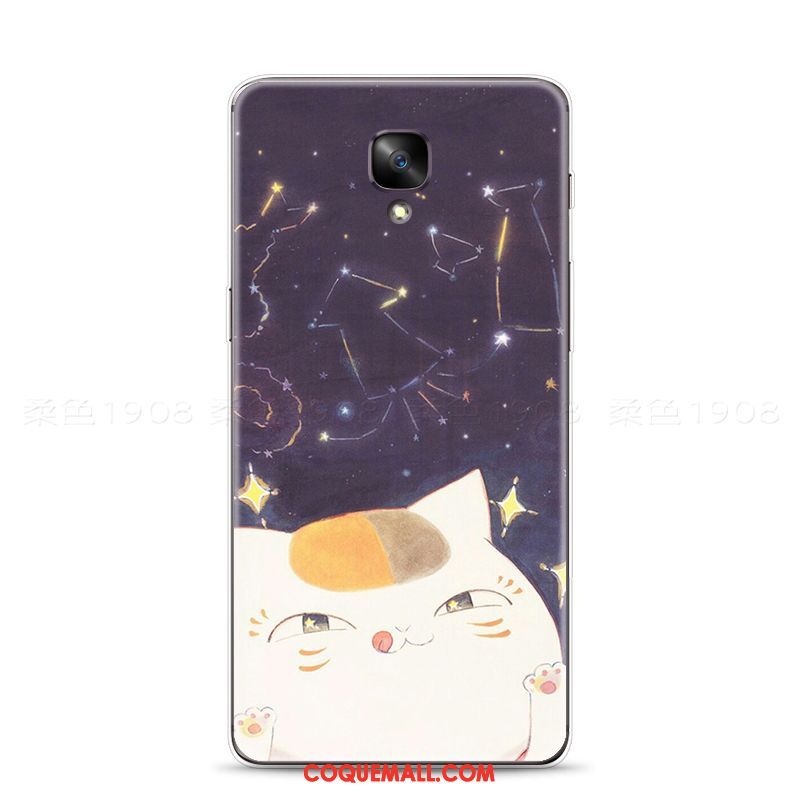 Étui Oneplus 3t Dessin Animé Fluide Doux Chat, Coque Oneplus 3t Téléphone Portable Rose