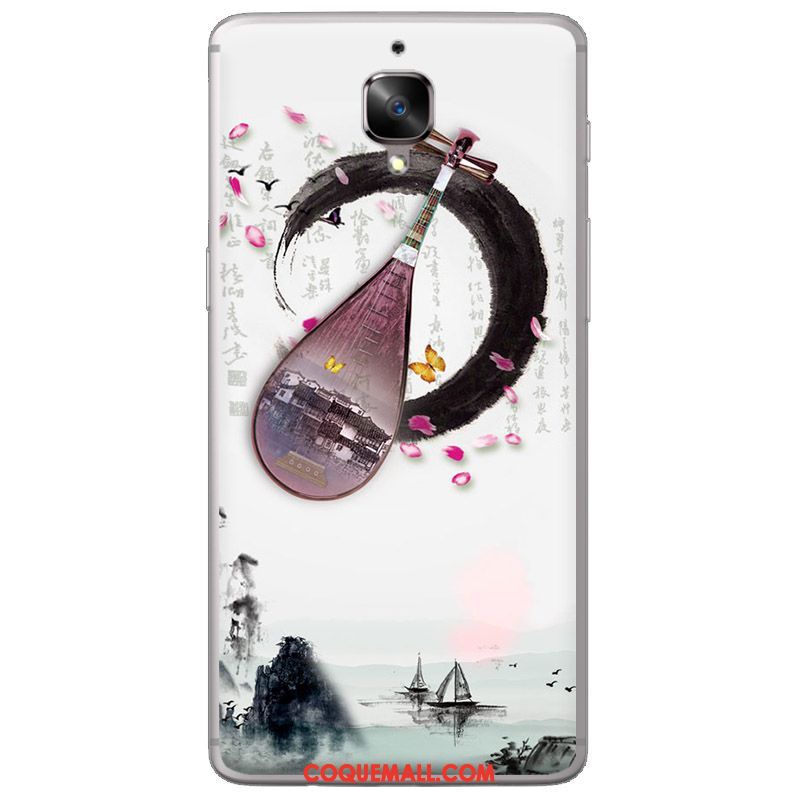 Étui Oneplus 3t Encre Téléphone Portable Noir, Coque Oneplus 3t Fluide Doux Silicone