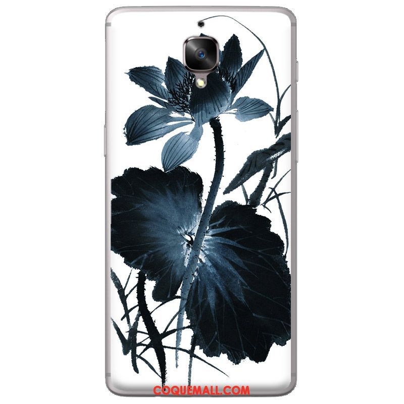 Étui Oneplus 3t Encre Téléphone Portable Noir, Coque Oneplus 3t Fluide Doux Silicone