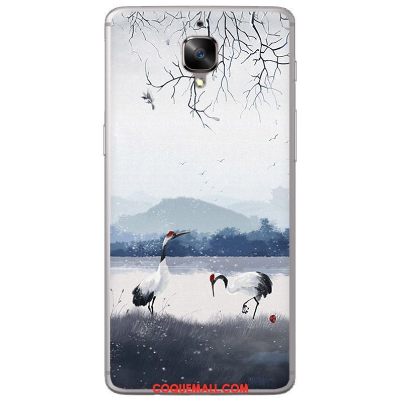 Étui Oneplus 3t Encre Téléphone Portable Noir, Coque Oneplus 3t Fluide Doux Silicone