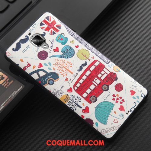 Étui Oneplus 3t Gaufrage Rose Fluide Doux, Coque Oneplus 3t Silicone Créatif