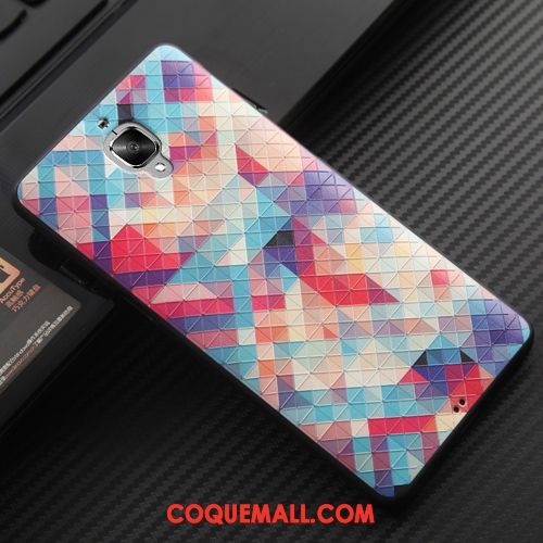 Étui Oneplus 3t Gaufrage Rose Fluide Doux, Coque Oneplus 3t Silicone Créatif