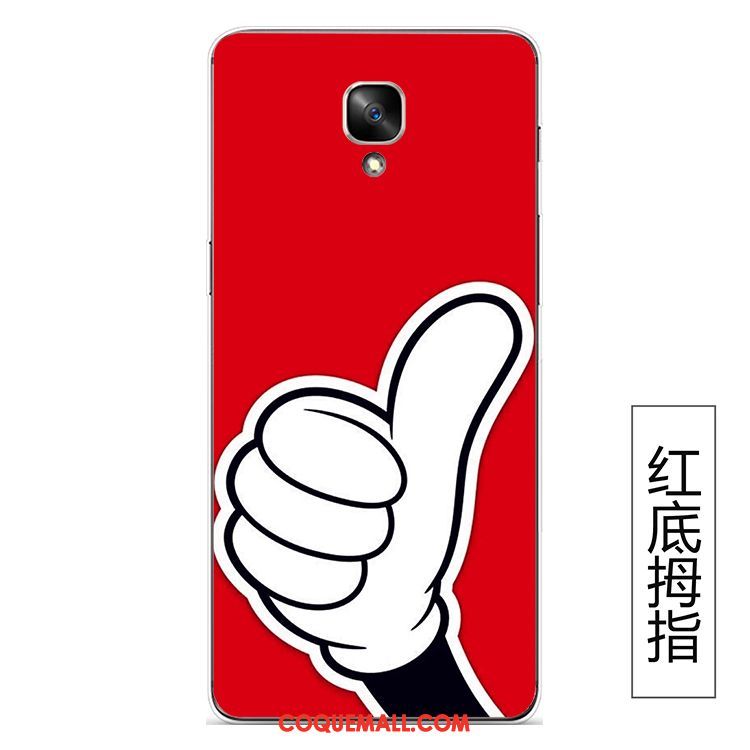 Étui Oneplus 3t Grand Rouge Silicone, Coque Oneplus 3t Simple Tendance