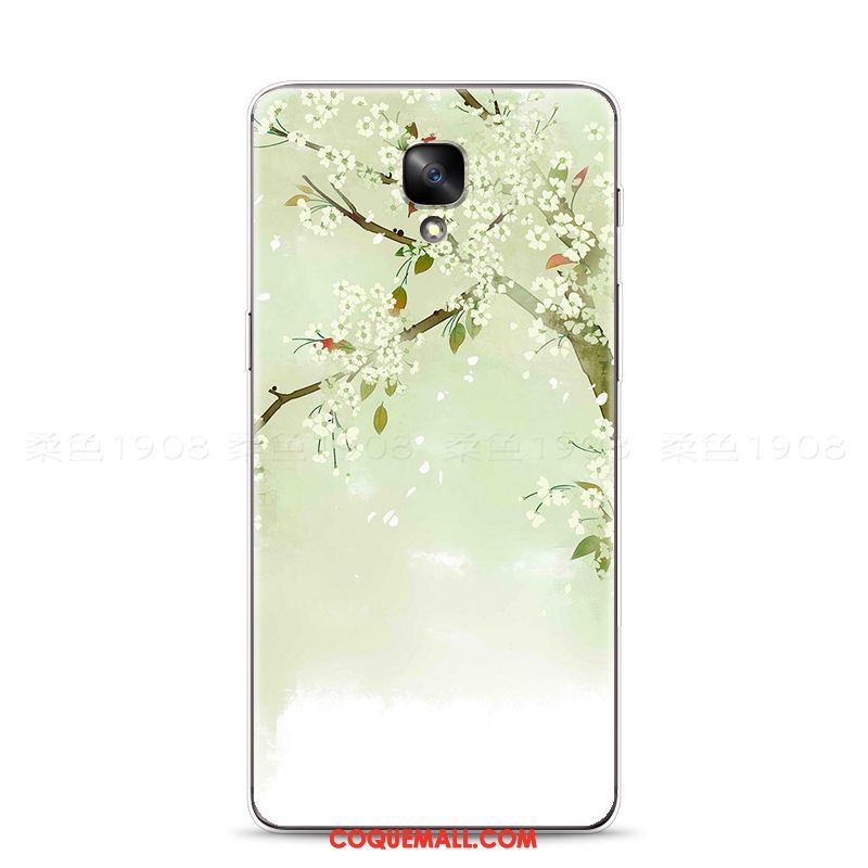 Étui Oneplus 3t Téléphone Portable Art Encre, Coque Oneplus 3t Style Chinois Vert