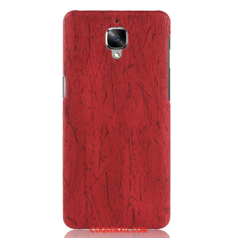 Étui Oneplus 3t Téléphone Portable Protection Difficile, Coque Oneplus 3t Rouge Cuir