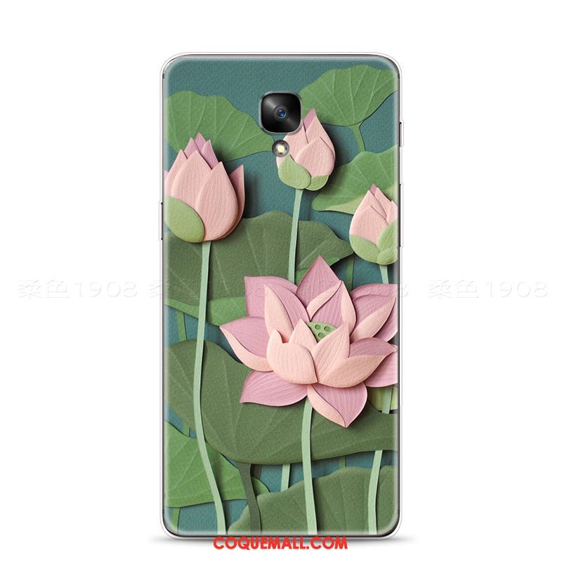 Étui Oneplus 3t Vintage Téléphone Portable Fleurs, Coque Oneplus 3t Rose Art