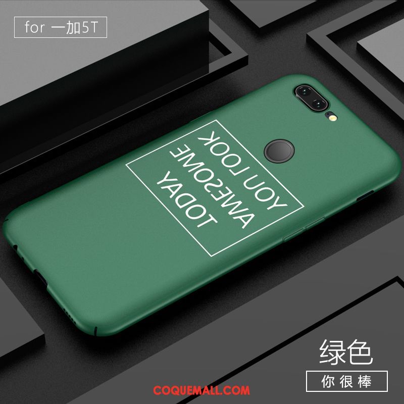 Étui Oneplus 5 Fluide Doux Protection Silicone, Coque Oneplus 5 Noir Vert