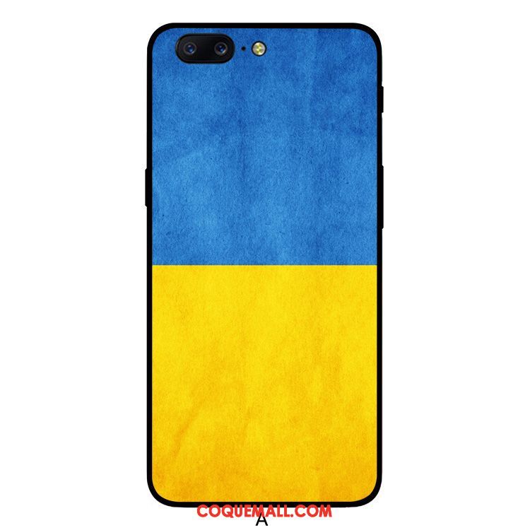 Étui Oneplus 5 Incassable Fluide Doux Silicone, Coque Oneplus 5 Bleu Simple