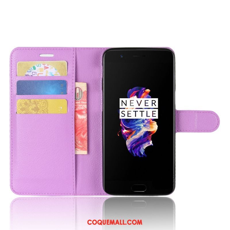 Étui Oneplus 5 Protection Fluide Doux Étui En Cuir, Coque Oneplus 5 Téléphone Portable Rouge