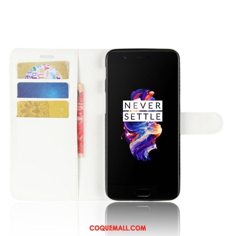 Étui Oneplus 5 Protection Fluide Doux Étui En Cuir, Coque Oneplus 5 Téléphone Portable Rouge