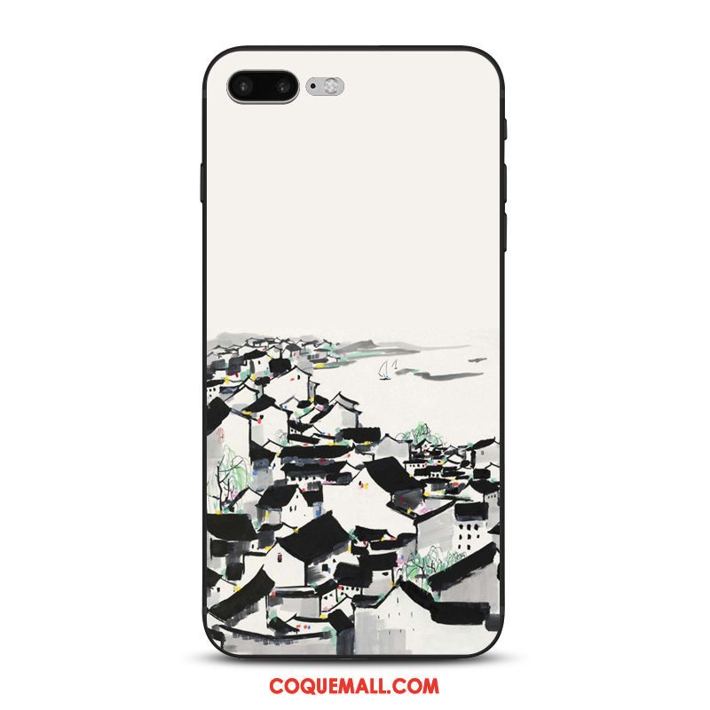 Étui Oneplus 5 Silicone Blanc Style Chinois, Coque Oneplus 5 Encre Modèle