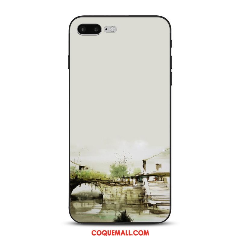 Étui Oneplus 5 Silicone Blanc Style Chinois, Coque Oneplus 5 Encre Modèle