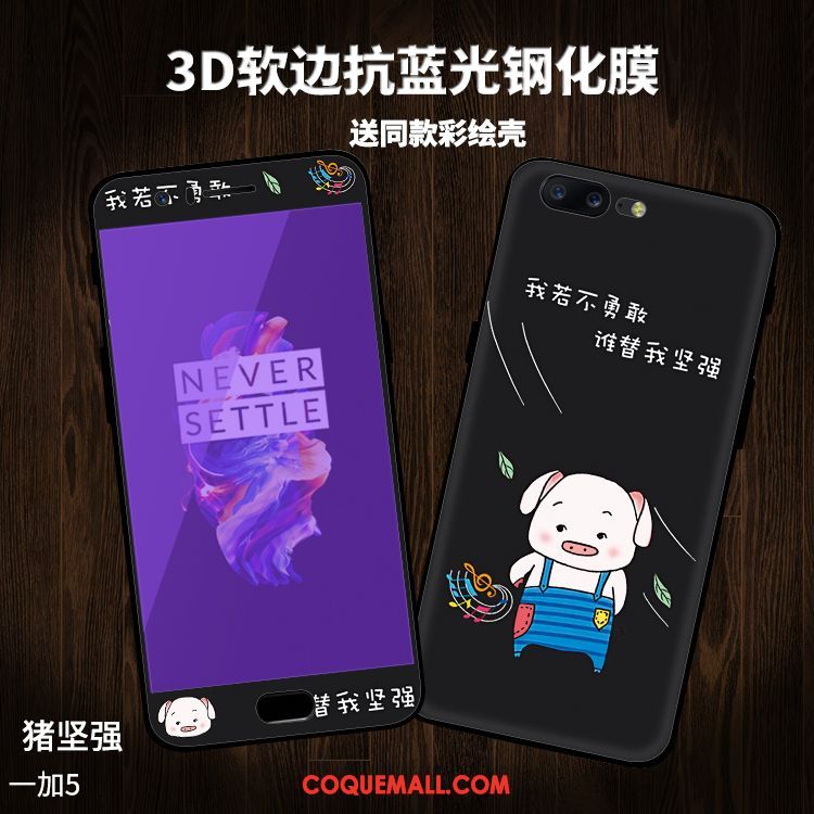 Étui Oneplus 5 Tempérer Téléphone Portable Dessin Animé, Coque Oneplus 5 Protection Contre Les Explosions Verre