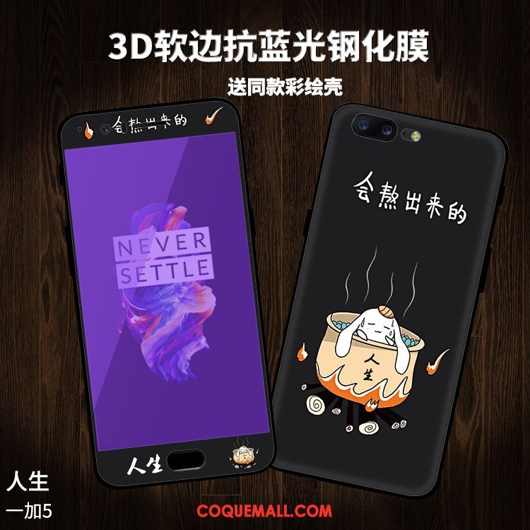 Étui Oneplus 5 Tempérer Téléphone Portable Dessin Animé, Coque Oneplus 5 Protection Contre Les Explosions Verre