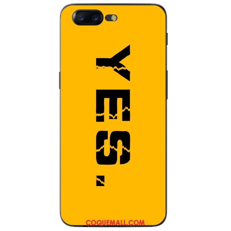 Étui Oneplus 5 Tendance Incassable Jaune, Coque Oneplus 5 Téléphone Portable Fluide Doux