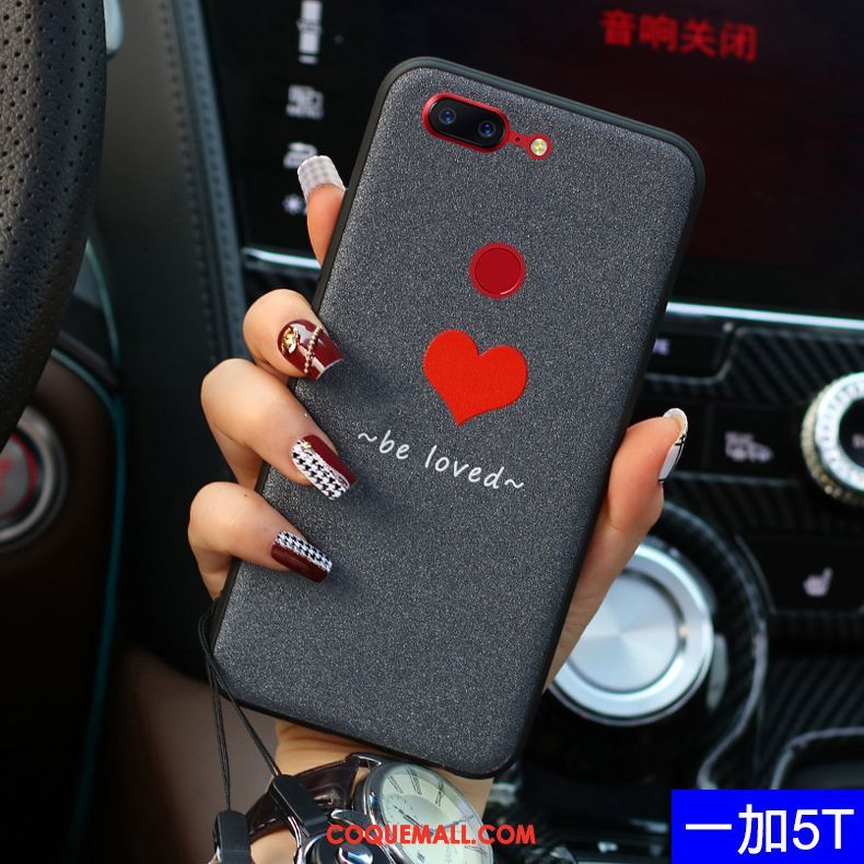 Étui Oneplus 5t Amour Net Rouge Tout Compris, Coque Oneplus 5t Protection Silicone