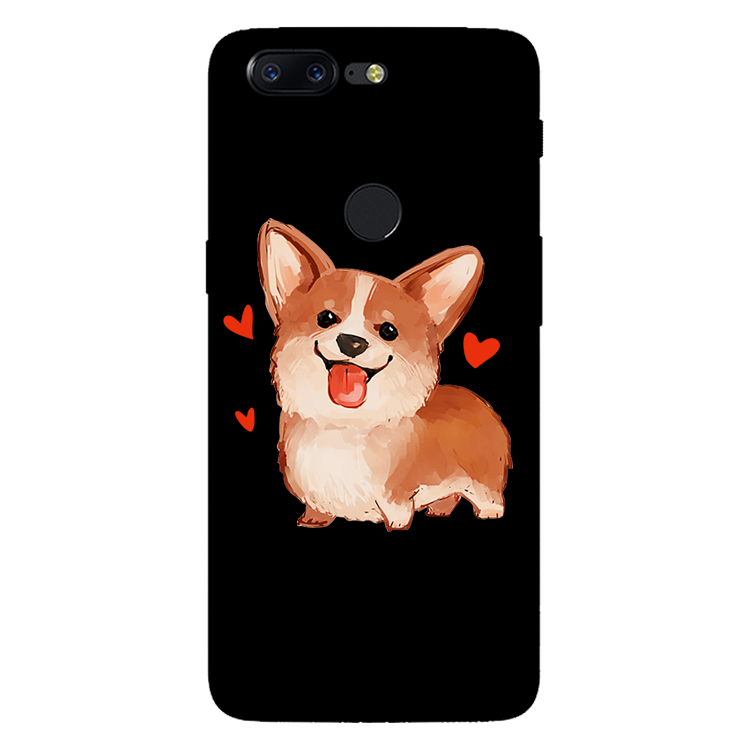 Étui Oneplus 5t Amoureux Noir Dessin Animé, Coque Oneplus 5t Chiens Incassable