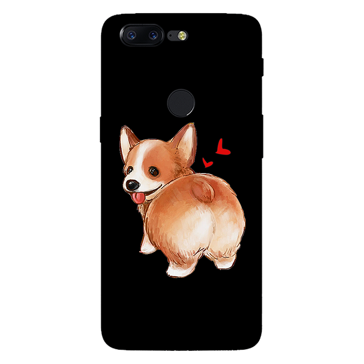 Étui Oneplus 5t Amoureux Noir Dessin Animé, Coque Oneplus 5t Chiens Incassable