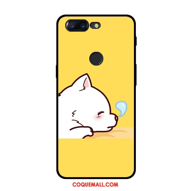 Étui Oneplus 5t Charmant Chiens Chat, Coque Oneplus 5t Dessin Animé Silicone