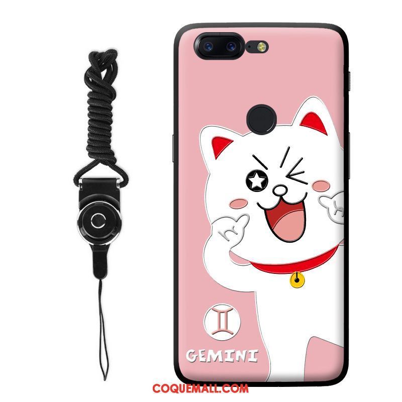 Étui Oneplus 5t Charmant Personnalité Fluide Doux, Coque Oneplus 5t Rose Dessin Animé