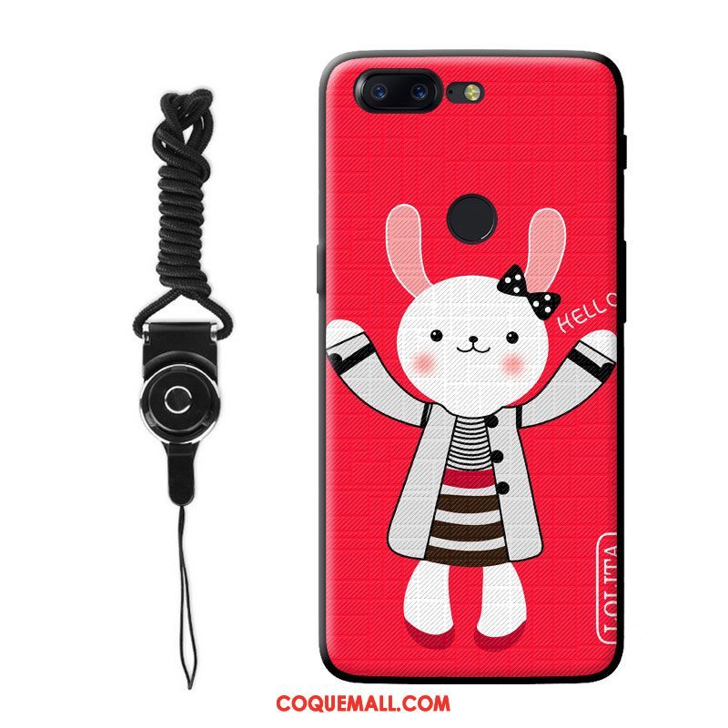 Étui Oneplus 5t Créatif Téléphone Portable Lapin, Coque Oneplus 5t Charmant Dessin Animé