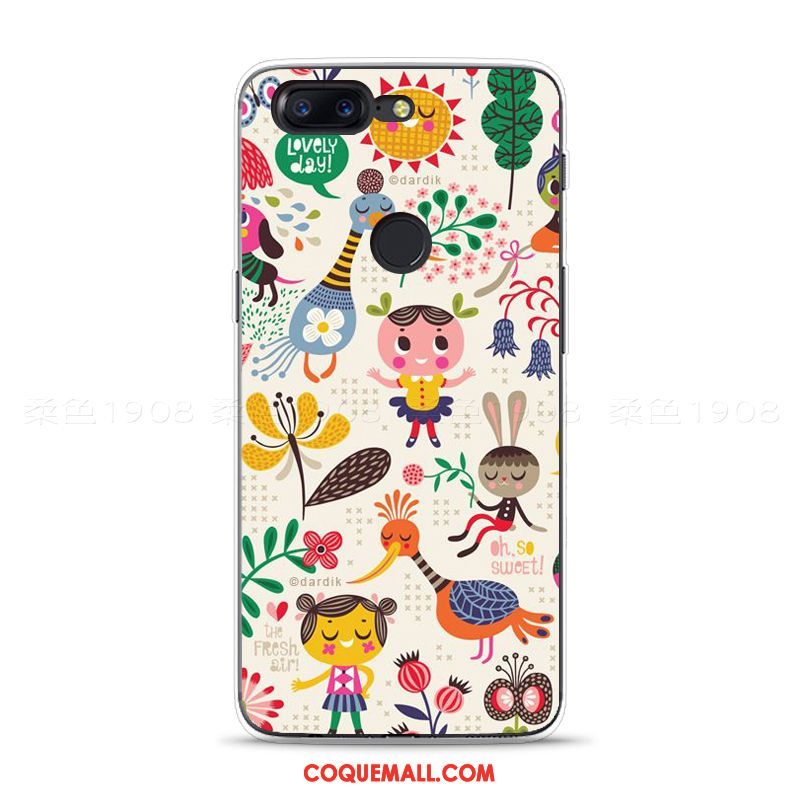 Étui Oneplus 5t Dessin Animé Tout Compris Animal, Coque Oneplus 5t Charmant Silicone