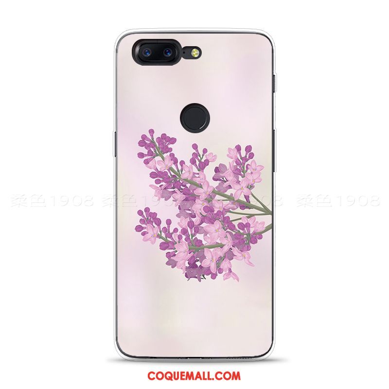 Étui Oneplus 5t Fleur Vintage Tout Compris, Coque Oneplus 5t Personnalité Fluide Doux