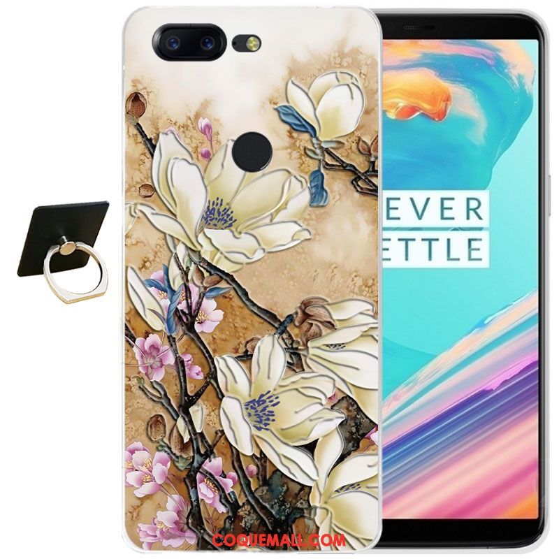 Étui Oneplus 5t Gaufrage Tout Compris Transparent, Coque Oneplus 5t Dessin Animé Silicone