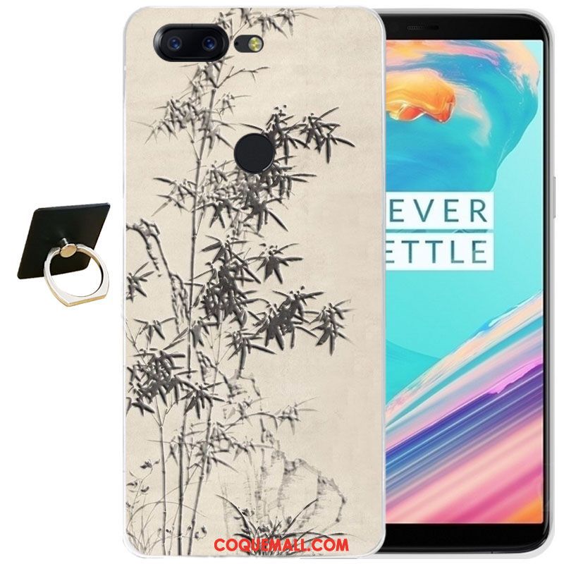 Étui Oneplus 5t Gaufrage Tout Compris Transparent, Coque Oneplus 5t Dessin Animé Silicone