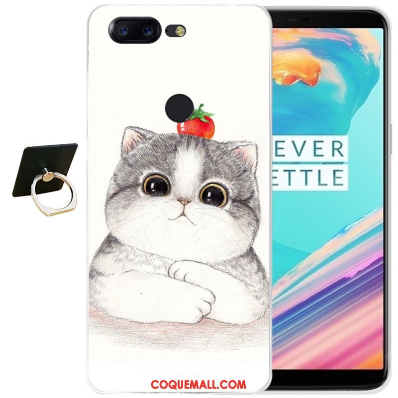 Étui Oneplus 5t Gaufrage Tout Compris Transparent, Coque Oneplus 5t Dessin Animé Silicone