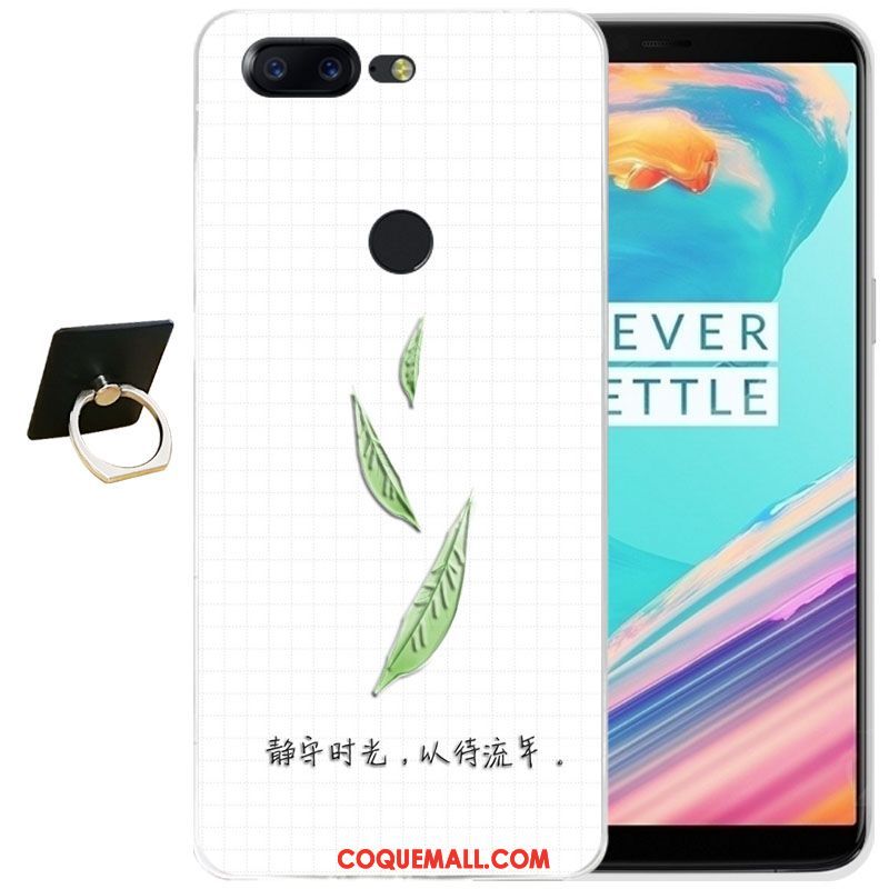 Étui Oneplus 5t Gaufrage Tout Compris Transparent, Coque Oneplus 5t Dessin Animé Silicone